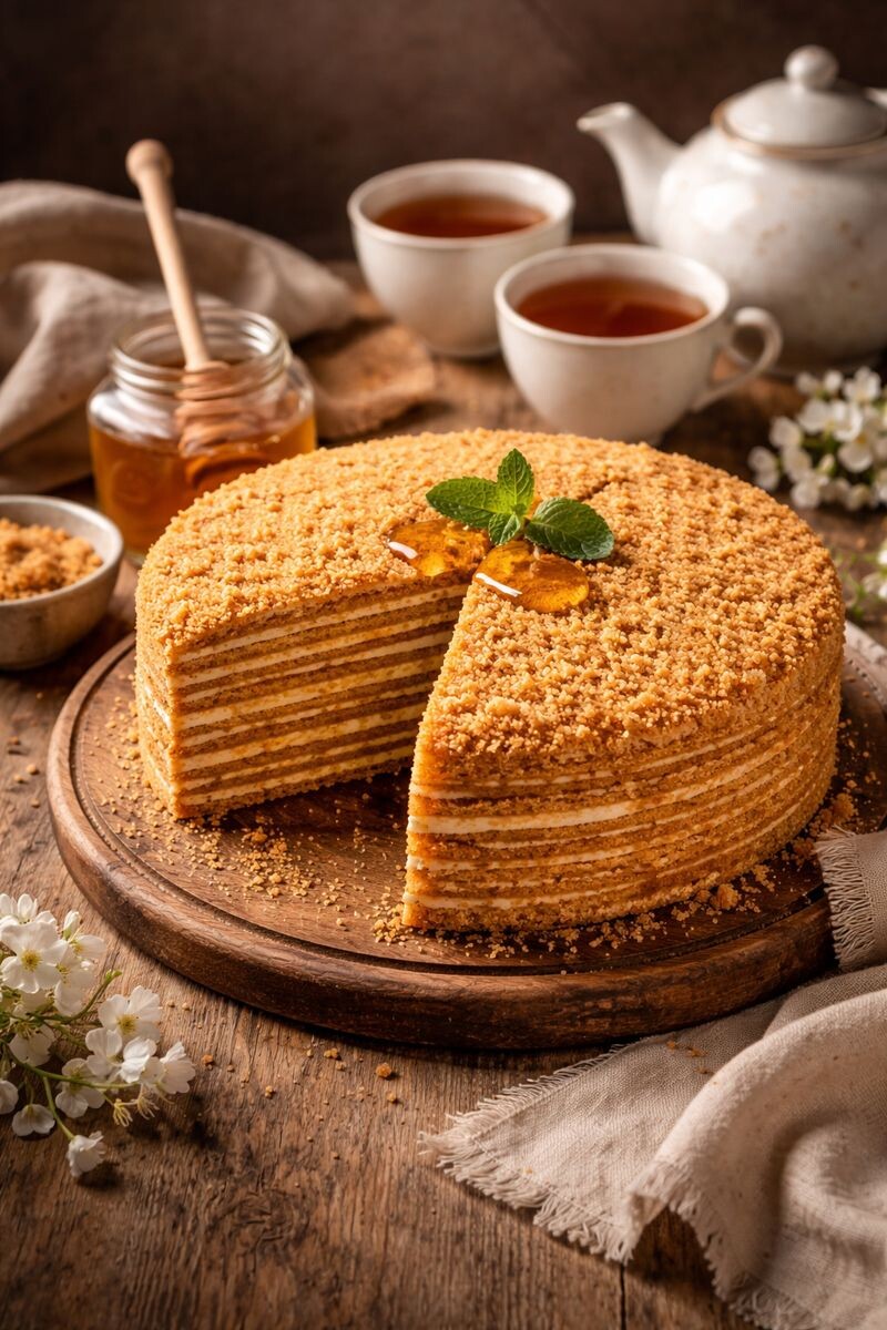 Медовик, который тает во рту: спокойный разбор идеального пропитания