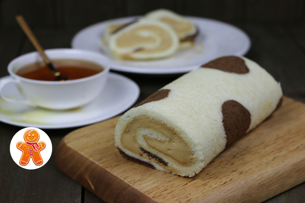 Удивительный рулет «Буренка»: кулинарный шедевр с нежным кремом