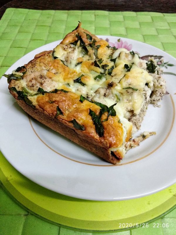 Новая кето-альтернатива курнику: пирог с курицей и кабачками