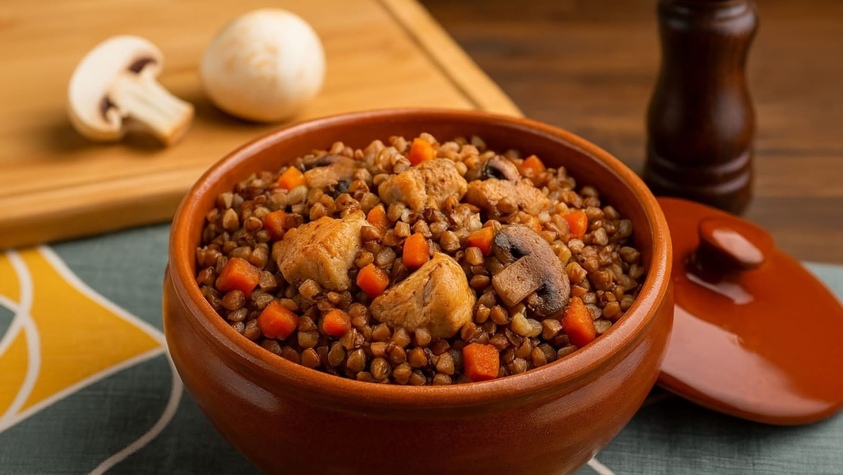 Необычный ужин: гречка с индейкой и грибами для вашего стола