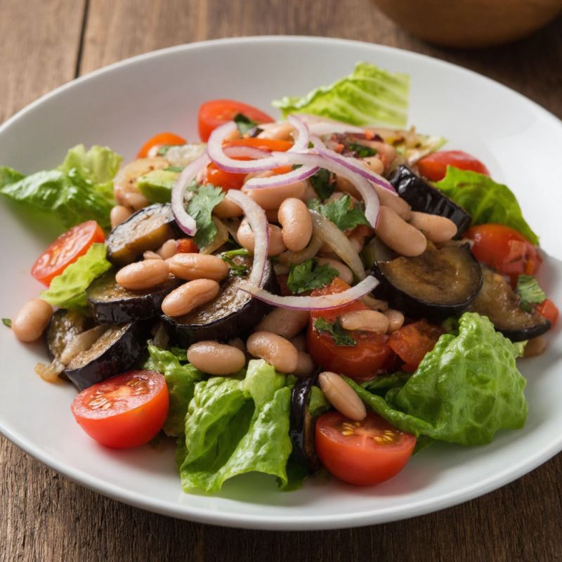 Теплый салат из овощей