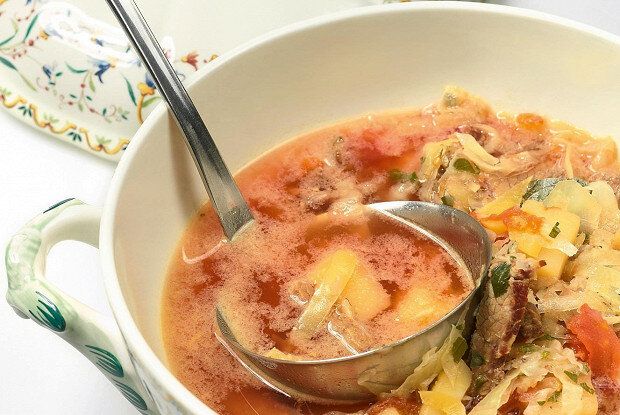 Идеальный борщ с салом