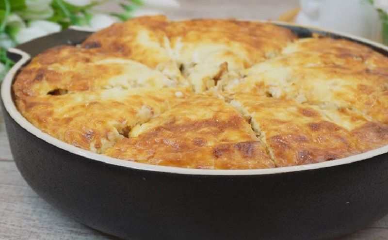 Новогодняя запеканка с фаршем и картофельным пюре