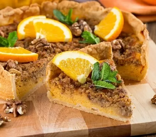 Тыквенный пирог с апельсином